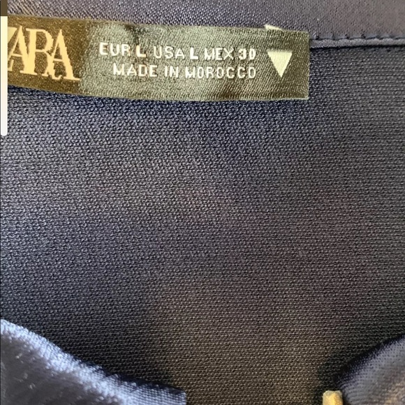 Zara Women Blue Satin Effect Tracksuit Jacket L - Picture 10 of 10